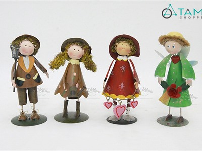 Búp bê trang trí bằng sắt Vintage 18cm số 13